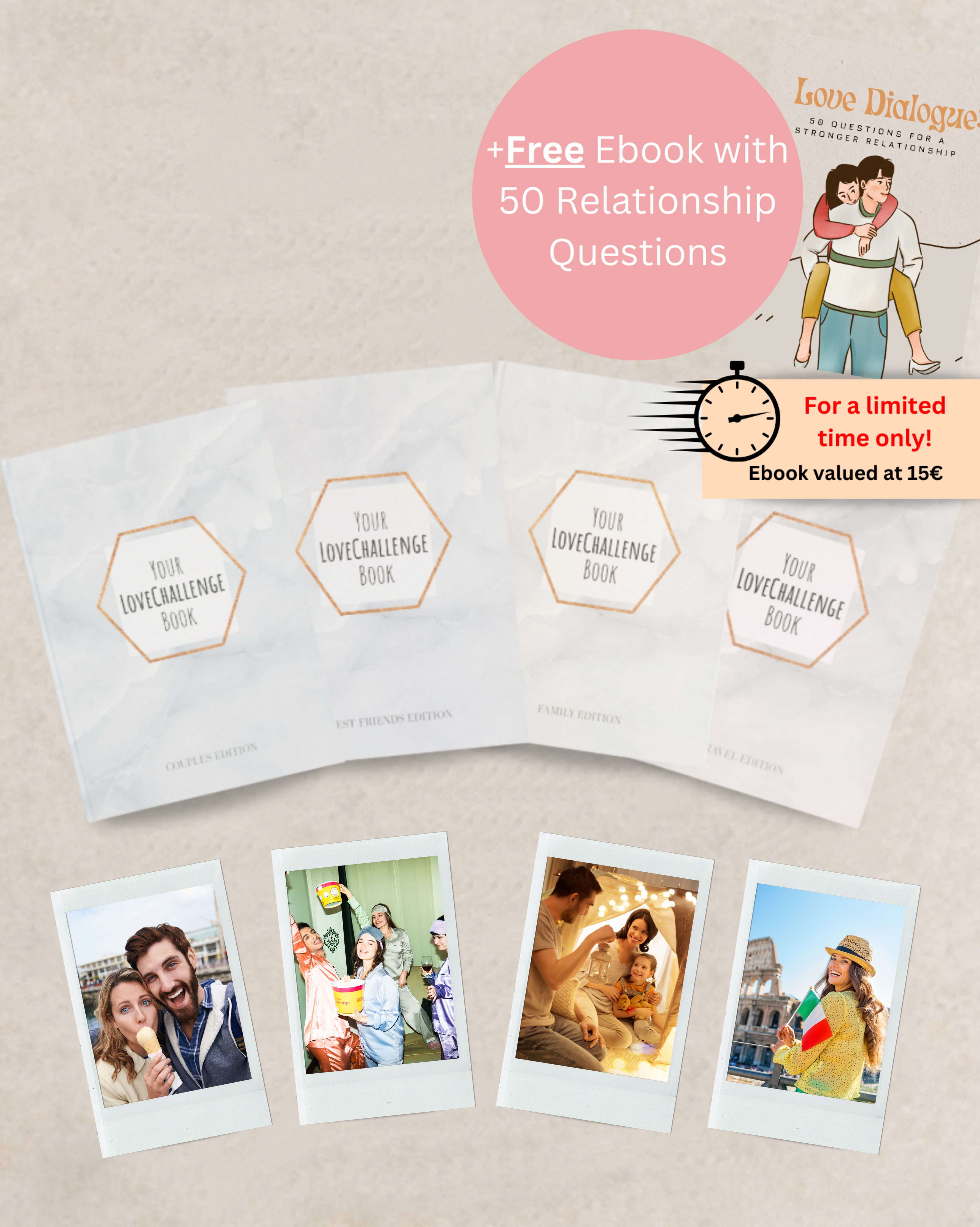 All in one Bundle - (Couple + Friends + Travel + Family Edition + free Love Dialogue E-Book)